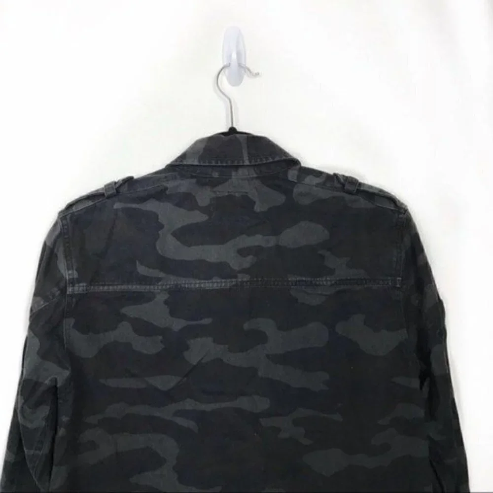 Rails Gavin Camo Printed Woven Shirt Jacket $188 Small